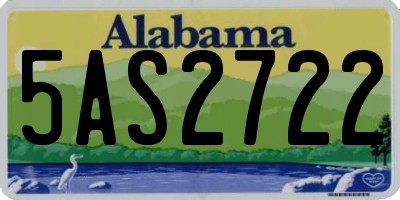 AL license plate 5AS2722