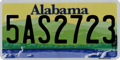 AL license plate 5AS2723