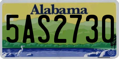AL license plate 5AS2730