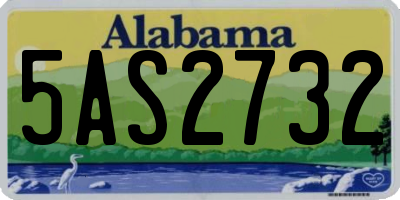 AL license plate 5AS2732