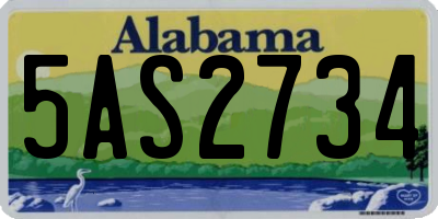 AL license plate 5AS2734
