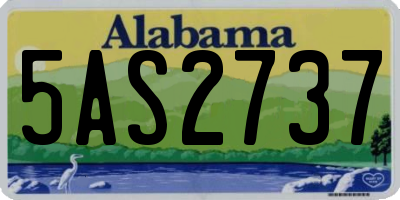 AL license plate 5AS2737