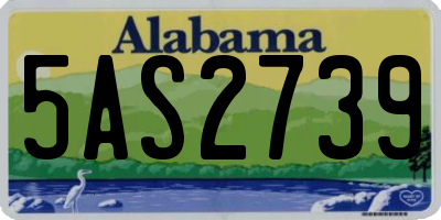 AL license plate 5AS2739