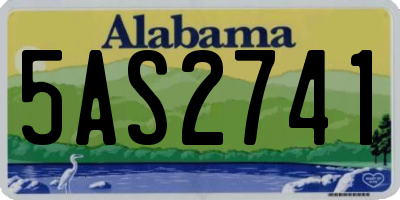 AL license plate 5AS2741
