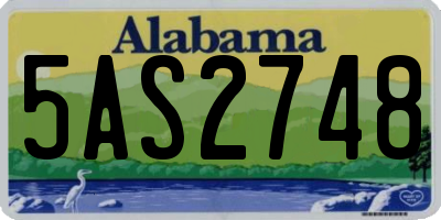 AL license plate 5AS2748