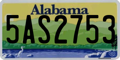 AL license plate 5AS2753