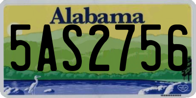 AL license plate 5AS2756
