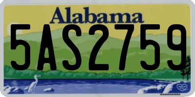 AL license plate 5AS2759