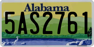 AL license plate 5AS2761