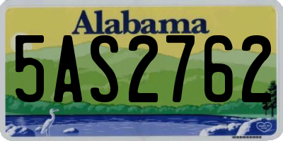 AL license plate 5AS2762