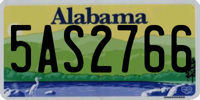 AL license plate 5AS2766