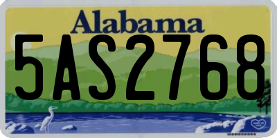 AL license plate 5AS2768