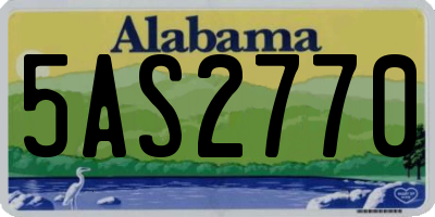 AL license plate 5AS2770