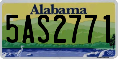 AL license plate 5AS2771