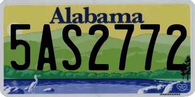 AL license plate 5AS2772