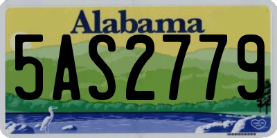 AL license plate 5AS2779
