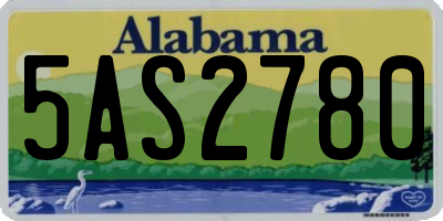 AL license plate 5AS2780