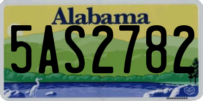 AL license plate 5AS2782