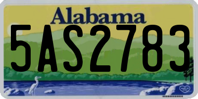 AL license plate 5AS2783