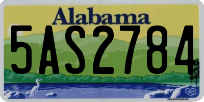 AL license plate 5AS2784