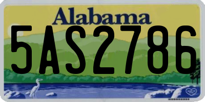 AL license plate 5AS2786