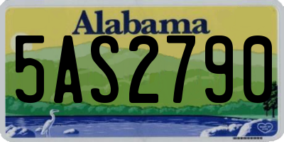AL license plate 5AS2790