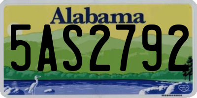 AL license plate 5AS2792