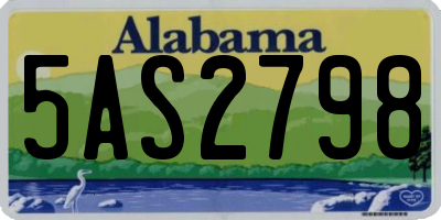 AL license plate 5AS2798