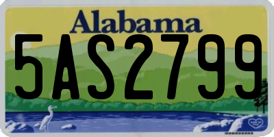 AL license plate 5AS2799