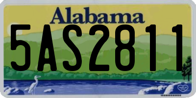 AL license plate 5AS2811