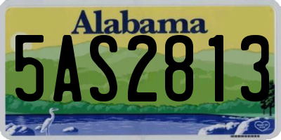 AL license plate 5AS2813