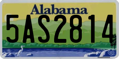 AL license plate 5AS2814