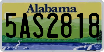 AL license plate 5AS2818