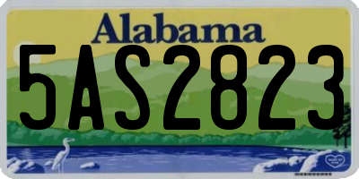 AL license plate 5AS2823