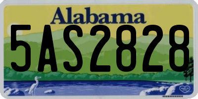 AL license plate 5AS2828