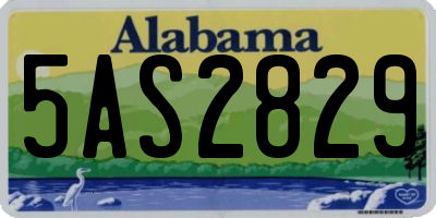 AL license plate 5AS2829