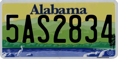 AL license plate 5AS2834