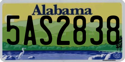 AL license plate 5AS2838