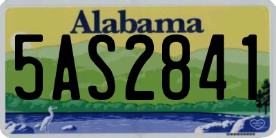 AL license plate 5AS2841