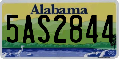 AL license plate 5AS2844