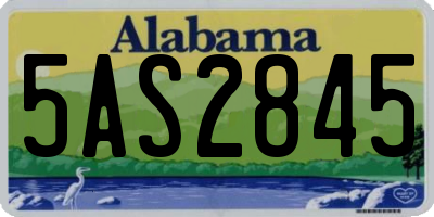 AL license plate 5AS2845
