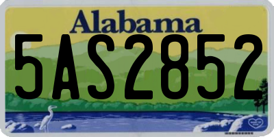 AL license plate 5AS2852