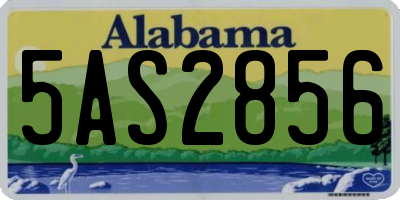 AL license plate 5AS2856