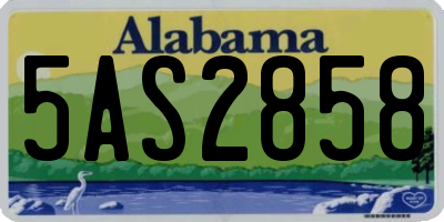 AL license plate 5AS2858