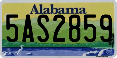 AL license plate 5AS2859