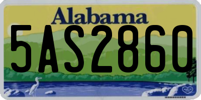 AL license plate 5AS2860
