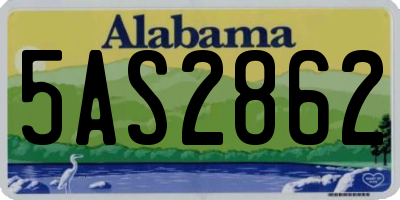 AL license plate 5AS2862