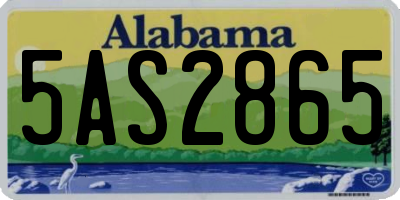 AL license plate 5AS2865