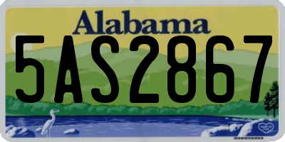 AL license plate 5AS2867
