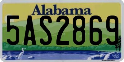 AL license plate 5AS2869